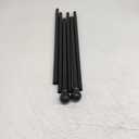 Curtain Rods for Windows 48 to 84-92 inch, 5/8" Matte Black Curtain Rod, Stainless Steel Small Curtain Rods for Bedroom, Living Room,Kitchen,Farmhouse, Outdoor Curtain rod Black