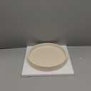 Decorative Tray for Coffee Table, Living Room, Side Table, 11" White Round Concrete Home Decor Serving Trays for Accent Table, Console Table