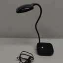 Battery Desk Lamp Light,Black,Cordless desk lamp rechargeable,Small gooseneck lamp for desk,400LM LED Light,3 Colors (White/Warm White/Warm),Adjustable brightness,360 Hose,20 LED for Bedroom&Reading (1 Pack)