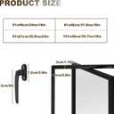 24"x18" Flush Mount Basement Window, 360 Rotatable Sliding Windows with Tempered Glass, Rectangle Embedded Hopper Windows with Black Frame, for Bathroom Kitchen House