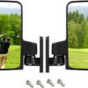 Golf Cart Side Mirrors for Club Car EZ-GO Yamaha and other 180°Adjustable Folding Wide-Angle Side View Mirror