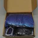 Jexine 70s Women Disco Outfit Costume Disco Party Top Pants Sunglasses Ball Necklace Earring Wig for Halloween New Year Eve (XX-Large, Purple)