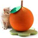 Orange Cat Scratching Post for Indoor Cat Small Cat Scratching Post Cute Modern Sisal Cat Scratcher for Kitten Cat Scratching Ball