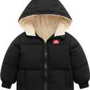 Toddler Baby Winter Coat Boys Girls Light Hooded Down Jacket Kids Thicken Warm Lined Fleece Puffer Jackets Outerwear Size 100/3-4T