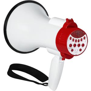 Megaphone Bullhorn | 30-Watt Bull Horn Speaker with Record & Play | Plus Voice Changer for Adults with Siren & Whistle | Blow Horn Loud Speaker with Bluetooth Connection