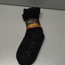 Heat Logic Cable Chenille Sherpa Trim Cabin Sock, Ultra Soft Winter Women Socks-Black