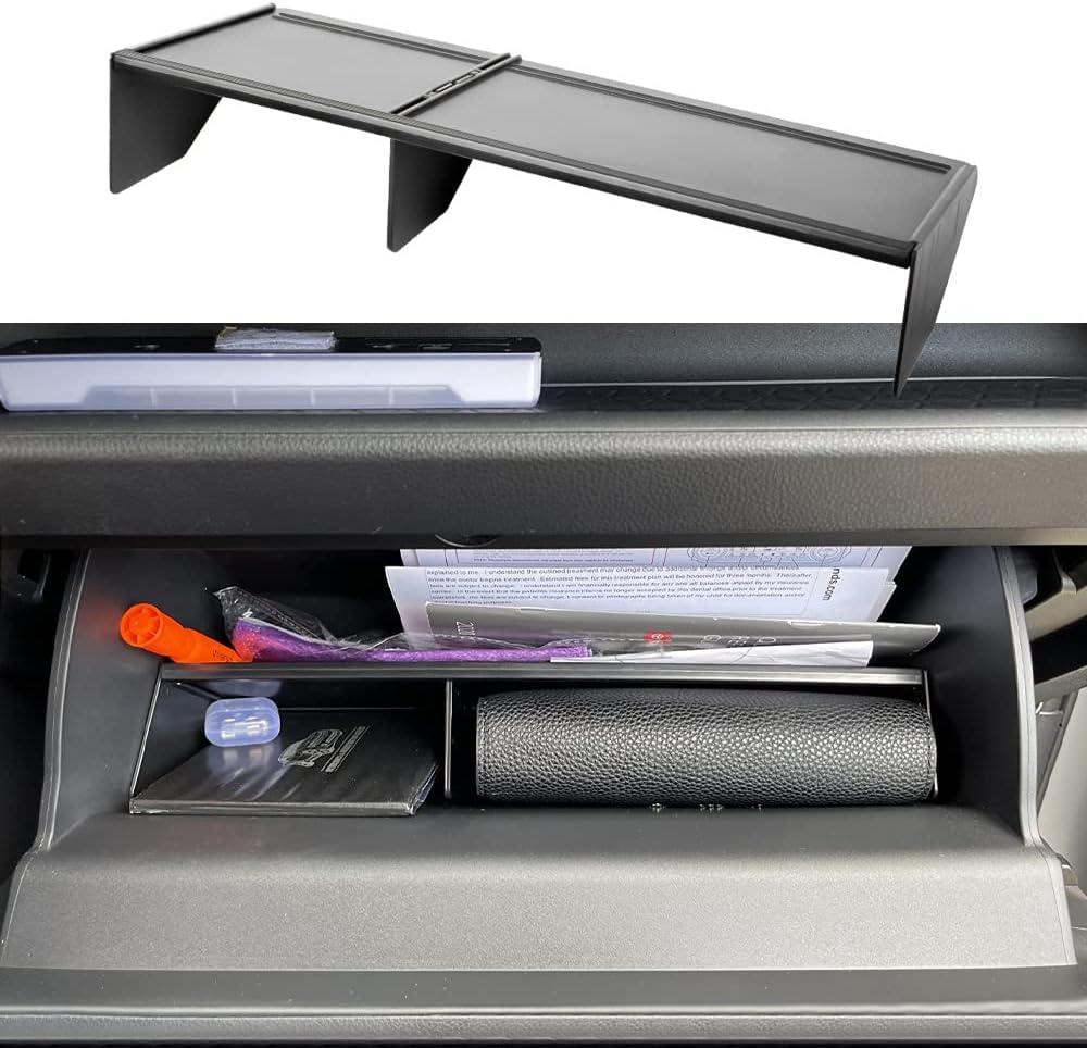 TACORBO Glove Box Organizer Compatible with RAV4 2025 2024 2023 2022 2021 2020 2019 Accessories, Insert Glove Compartment Dividers Black ABS Materials Not for Large Glove Box Versions