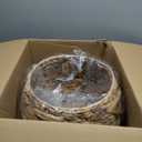 Household Essentials ML-4112 Hyacinth Round Floor Basket, X-Design, Brown