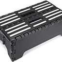 5 Inch Folding Step Stool with Non-Slip Mat. Made of Incombustible Plastic, Can Withstand Over 250 Pounds. Collapsible Step Suitable for Kitchen, Bathroom, Bedroom, Camping, Travel ect, Black