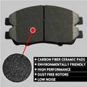 SIPAUTEC-Front & Rear Ceramic Brake Pads Replacement For 2014 2015 2016 2017 2018 2019 2020 2021 2022 Jeep Cherokee With Dual Piston Front Caliper