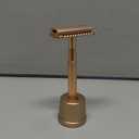 Bambaw Double Edge Safety Razor with Stand, Women Razor with 5 Double Edge Safety Razor Blades, Plastic Free Metal Razor  Rose Gold