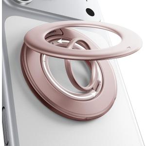 TORRAS 2025 Flagship Magnetic Phone Grip Ring Holder Kickstand [2-Sided Magnetic] [360 Rotation] Fit for MagSafe Accessories for iPhone 17 16 15 14 13 12 11 Samsung, Google, Dusty Rose Gold
