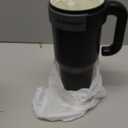 TKK 40 oz Insulated Tumblers with Handle and Straw, Stainless Steel Travel Mug with Ceramic Coating, Leak Proof Double Walled Iced Coffee Cup with Strainer for Hot & Cold Drinks, Black