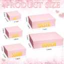 Kolldenn 5 Senses Gift Boxes for Him Her Five Senses Gift Bags Nesting Gifts Box with Lid for Valentine's Day Wedding Anniversary Birthday Party Decor for Husband Boyfriend 5.1'' to 13.8''(Pink)