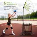 Volleyball Setter Training Equipment Volleyball Setting Trainer Setter Net with 2 Target Hoop Size 5 Angle and Height Adjustments Ball Collection Bag