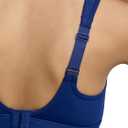 Champion Women's Sports Bra, High-Impact, Maximum Support, Breathable, Moisture-Wicking Fabric (Blue, L)