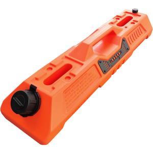 1.7 Gallon/6.5L Fluid Storage Container with Spout Resistant Antistatic Leak-proof Pack Emergency Backup Water Storage Can for Off-road Vehicles RVs SUV ATV Motorcycle without Mount, Orange