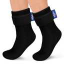 Hilph Full Foot Ice Pack Gel Socks for Hot & Cold Therapy - Reusable Cooling Sock for Toe Pain, Plantar Fasciitis & Hot Feet - Easy Slip On Design for Chemotherapy, Postpartum Recovery, 1 Pair, Black