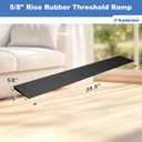 Ruedamann 0.6" Rise Threshold Ramp for Doorways, Sturdy Rubber Threshold Ramp, Non-Slip Power Door Ramps for Wheelchairs is Adjustable and Cuttable for Doorways, Curb, Scooters, Driveways