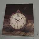 Peakeep 4" Small Battery Operated Antique Retro Analog Alarm Clock with Contour Lines in Gold for Room Decors, Silent Elegant Bedside Desk Gift Clock (Black)