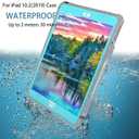 for Waterproof iPad 10.2 Case, Waterproof iPad 9th /8th/7th Generation Case Built-in Screen Protector, Full Body Shockproof Protection Case with Strap for iPad 10.2 inches 2021/2020/2019