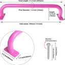 ESPETS 17 Inch 6 Pieces Pink Safety Handles for Playground Equipment - Swing Set Attachment Grab Handle, Playset Accessories Hand Grips, Indoor Monkey Bars for Kids