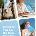Aecooly Mighty Portable Handheld Fan | 20H Max Cooling Time | 3 Flexible Modes | 5 Speeds Wind | Battery Level Display | USB Rechargeable Mini Personal Battery Powered, Gifts for Women, Travel -Beige