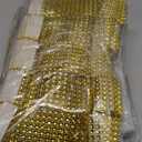 300PCS Napkin Rings, 5 x 1.5 Inch Gold Napkin Ring, Diamond Gold Napkin Rings Bulk for Table Decoration