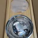 Elevated Dog Bowls, Adjustable Raised Dog Bowl Stand for Medium and Small Pet, 11" High Bamboo Pet Food Feeder with 1 Stainless Steel Dishes4 Heights