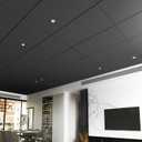 Art3d 10-Pack Smooth Drop Ceiling Tile 2ft x 4ft - Fire-Rated, Waterproof, Reusable - Premium PVC, No Sag and Breakage - Cover 80 Sq. Ft, Black