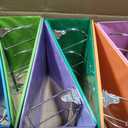 Sinload 6 Pcs 3 Ring Binder 5 Inch D Ring with Pockets, Multicolored