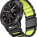 Titanium Compatible for Garmin Fenix 8 51mm 7X 6X 5X Watch Band,26mm Dual-Color Magnetic Quickfit Bands Gifts for Men Fenix 7X 6X Pro/5X Plus/3HR/Instinct 2X Solar3 50mm/Enduro/Tactix/Epix Pro2