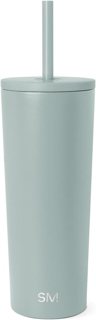 Simple Modern Classic Tumbler with Straw Lid | Insulated Iced Coffee Cup Reusable Stainless Steel Water Bottle Travel Mug | Gifts for Women Men Her Him | 24oz | Sea Glass Sage