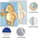 GLAECYY Hook Rug Kits,Bear Rug Making Kits and Adults Beginners Needlework Embroidery DIY Craft Rug Hook Rugs Kits for Home Decoration 20" X 15"