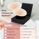 Go Nipless Pasties For Women - Reusable Silicone Nipple Covers, Breast Petals For Women, Nipple Pasties (Beige)