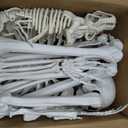 5.4Ft Posable Halloween Skeleton with Dog Cat Skeleton for Halloween Decor Full Body Life Size Human Bones with Movable Joints, Size: 65IN