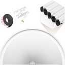 Half Circle Window Shades, Blackout Arch Blinds for Indoor Windows, Adjustable Honeycomb Blinds for Home No Drill, Magnetic Tape Easy Install, Radius 36" Grey