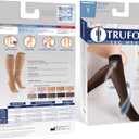Truform Sheer Compression Stockings, 15-20 mmHg, Women's Knee High Length, 20 Denier, Light Beige, Medium