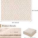 Ciicool 6x9 Large Area Rug for Living Room,Beige Washable High-Low Pile