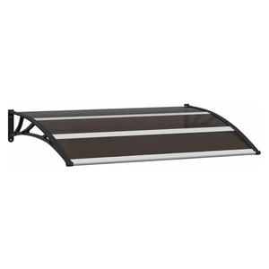 vidaXL 47.2 x 29.5 Polycarbonate and Aluminum Door Canopy in Black vidaXL 47.2 x 29.5 Polycarbonate and Aluminum Door Canopy in Black