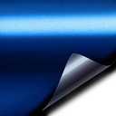 VViViD Blue Satin Chrome Vinyl Wrap Stretch Conform DIY Easy to Use Air-Release Adhesive (1ft x 5ft)