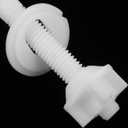Mipcase Toilet Seat Screws with Washers Universal Toilet Bolts Replacement Kit Bathroom Hardware Fixing Bolts 2 Pieces 2.55X1.18X0.98In