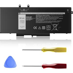 New 68Wh 3HWPP Laptop Battery Replacement for Dell Latitude 5410 5401 5510 5501 5511 5411 Precision 3541 3551 Inspiron 17 7500/7506 2-in-1 Inspiron 7706 2-in-1 Fits 10X1J N2NLL 1VY7F 451-BCMN 15.2V