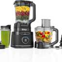 Ninja Kitchen System | All-in-One Food Processor & Blender | 8-Cup Bowl & (1) 24 oz. To-Go Cup BlendSense Tech | For Smoothies, Cookie Dough, Salsas, Cole Slaw & More | 1800 Peak Watt | Black | TB401