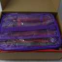 8 Packs Extra Large Toy Storage Bags with Labels, Reusable Clear PVC Board Game Storage, Travel Waterproof Toy Organizer Bags with Name Tag and Manual Pocket for Building Blocks, Puzzle, Kids Books (Color)