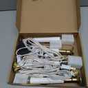 SUNSGNE Christmas Electric Window Candle Lights with Auto Sensor, Dusk to Dawn Candle Lamps with Gold Plated Base, 9'' Plug in Candle Lights with 0.6W LED E12 Bulbs for Window Table Decor, 4 Pack