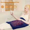 Massaging Weighted Heating Pad for Back Pain Relief,Heating Pads for Neck, Shoulder,Cramp,Portable Heated Pad with 3 Heat Settings & 6 Massage,18 Relaxing Combinations,Auto Off,12"*24",Dark Blue