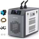 BAOSHISHAN Aquarium Chiller, [2024 Upgrade] 42gal 1/10 HP Water Cooler Fish Tank, Quiet Refrigeration Compressor Touch Screen Aquarium Cooler for Hydroponics Axolotl Coral Crystal Shrimp