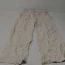 LILLUSORY Women's Linen Summer Palazzo Pants Flowy Wide Leg Beach Pants with Pockets (Large, Apricot)