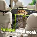 Pecute Dog Car Seat Cover for Back Seat 53.54 * 23.62 in, Car Window Fixing for Maximum Car Protection, Leather Fabric Back Seat Extender for Dogs, Waterproof & Scratch-Resistant, Support to 330 lbs